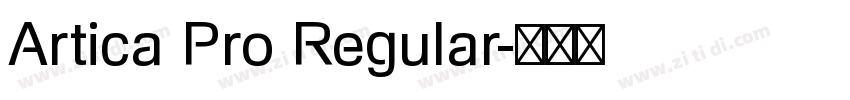 Artica Pro Regular字体转换